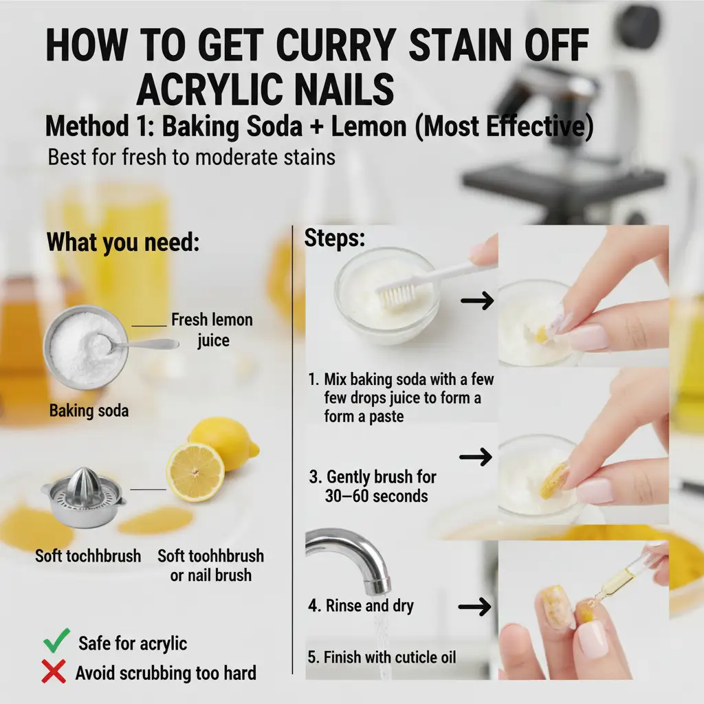 How to Get Curry Stain Off Acrylic Nails-method-1