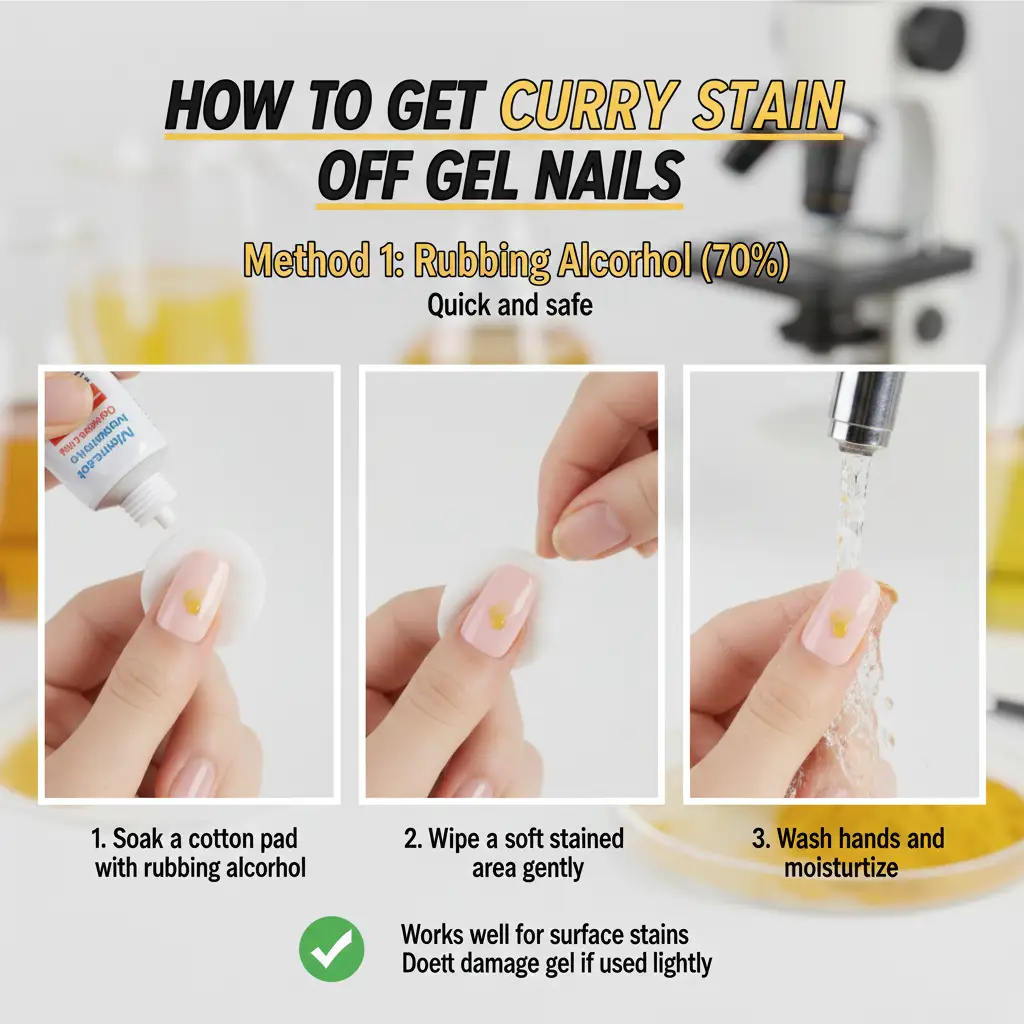 How to Get Curry Stain Off Gel Nails-method -1