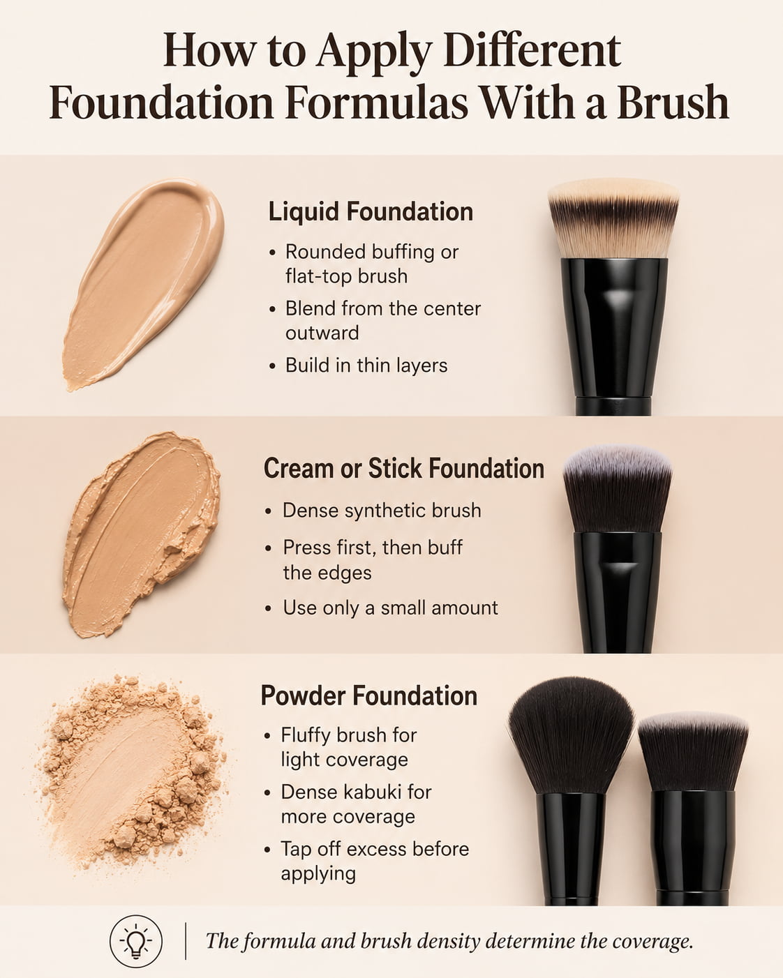 How to Apply Different Foundation Formulas With a Brush