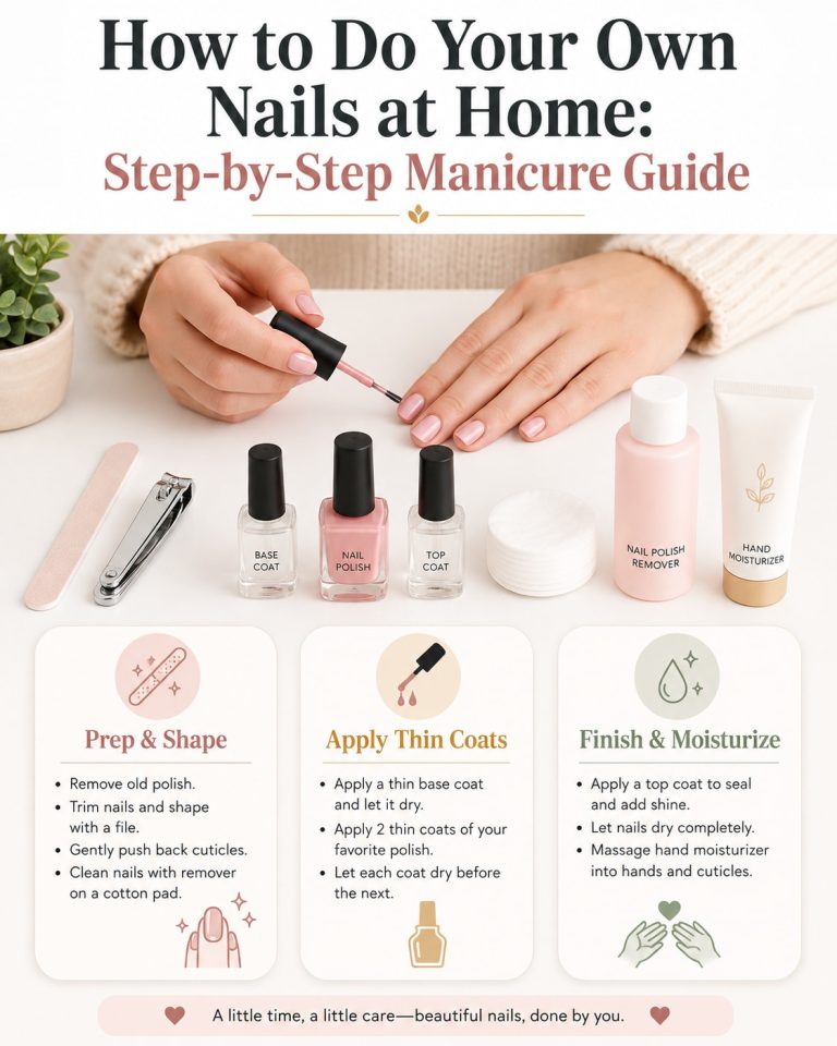 How to Do Your Own Nails at Home Step by Step Manicure Guide