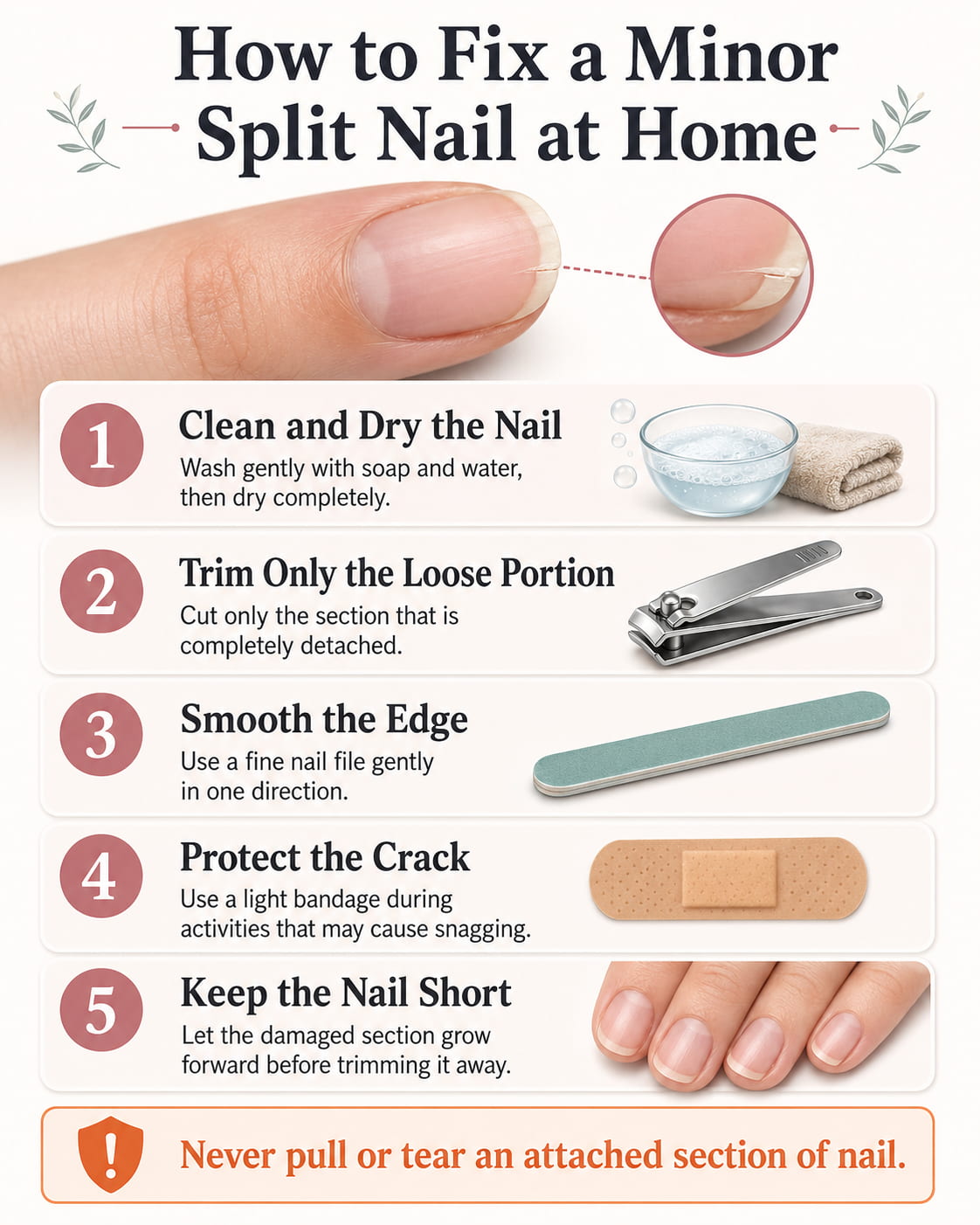 How to Fix a Minor Split Nail at Home